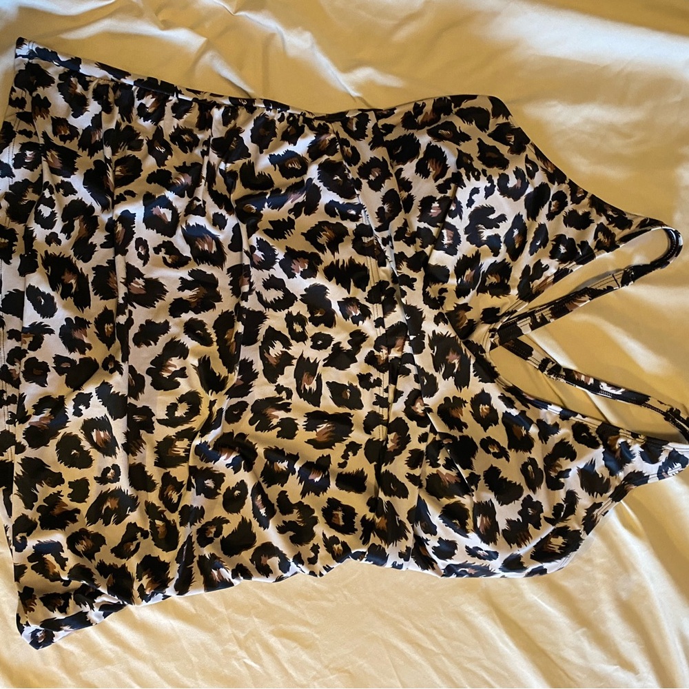 Leopard Print Tankini Top and bottoms